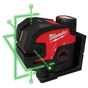 Milwaukee 3624-21 M12 Green Cross Line and 4-Points Laser Kit