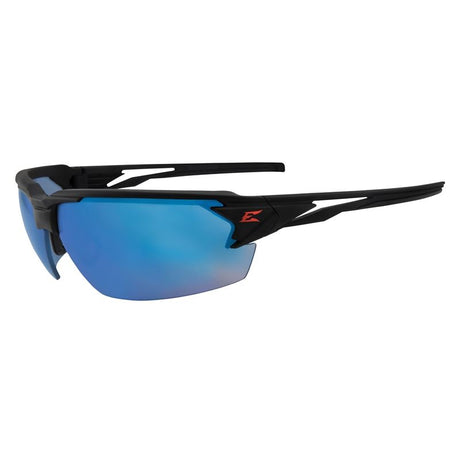 EDGE - Pumori -Safety Glasses Matte Black Frame / Aqua Precision Blue Mirror Lenses