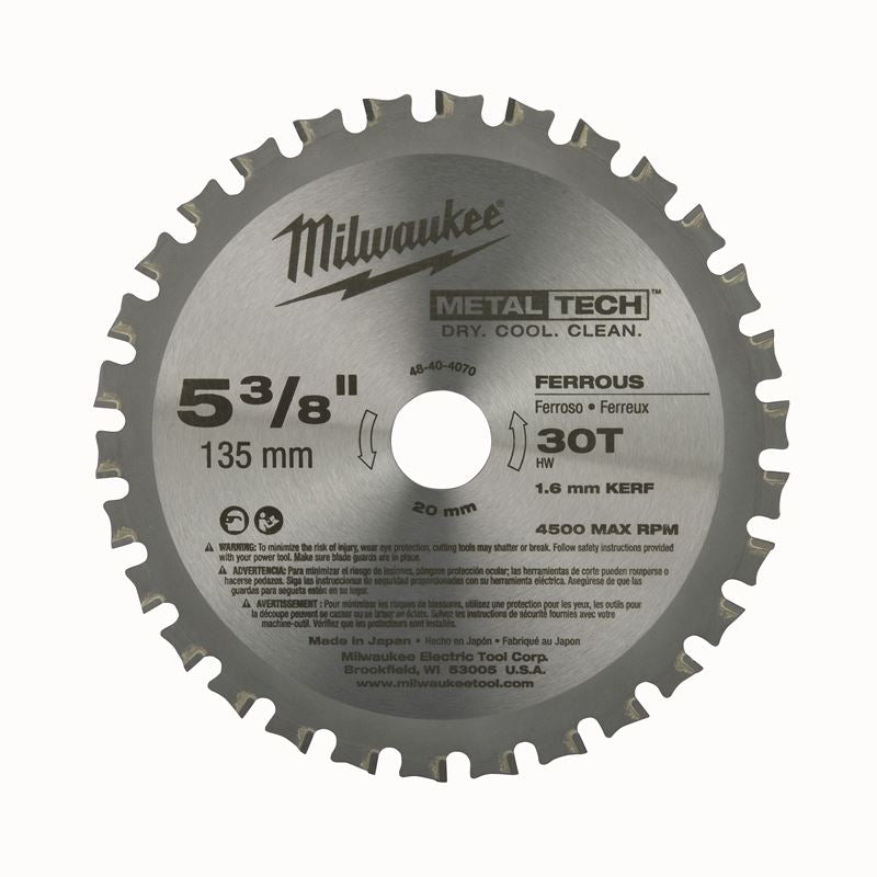 48-40-4070 5-3/8 in. 30 Tooth Ferrous Metal Circular Saw Blade