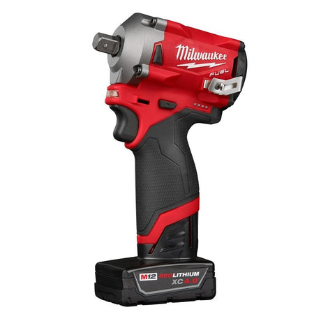 Milwaukee 2555P-22 M12 FUEL 1/2 Stubby Impact Wrench w/ Pin Detent Kit