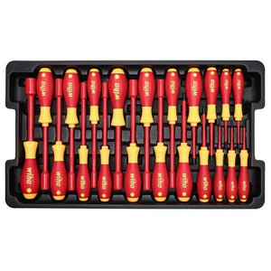 WIHA 32800 80 PIECE MASTER ELECTRICIAN'S INSULATED TOOLS SET IN ROLLING HARD CASE