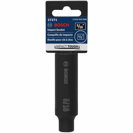 Bosch | 27271 5/16 In. Impact Tough Deep Well Socket, 1/2 In. Shank