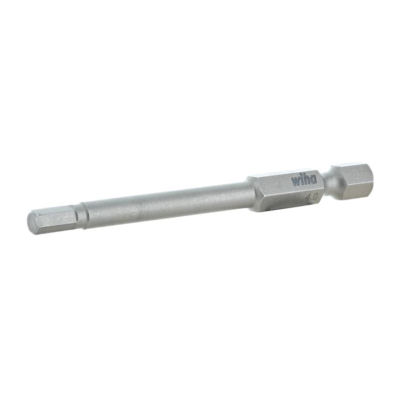 Wiha Hex Metric Power Bit 4.0 x 70mm Pack of 10 Bits