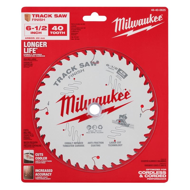 Milwaukee 48-40-0625 6-1/2in 40T Finish Track Saw Blade