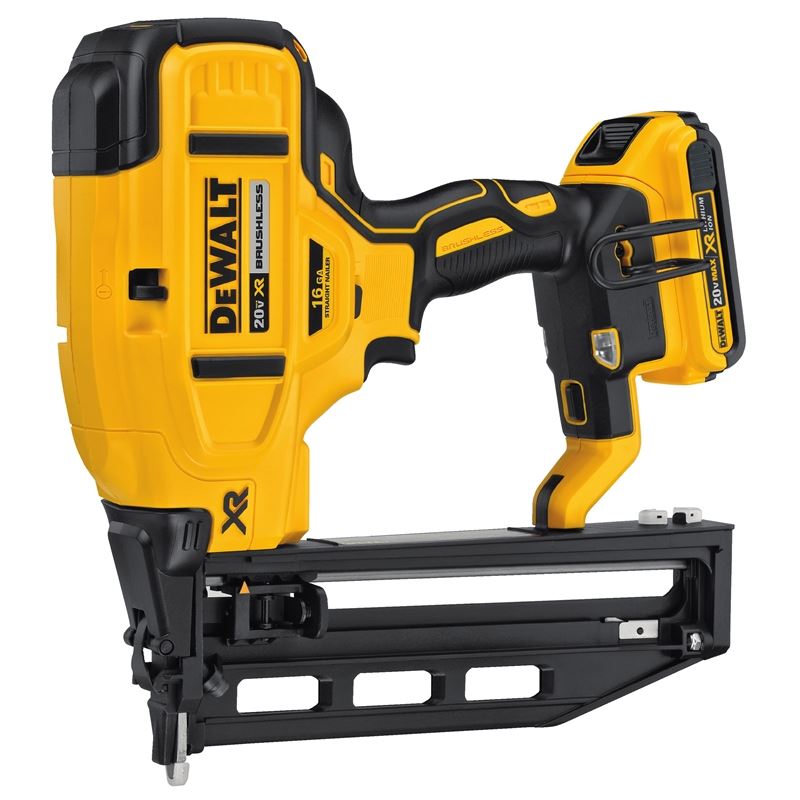 DEWALT DCN662D1 20V MAX* XR 16 GA Cordless Straight Finish Nailer Kit