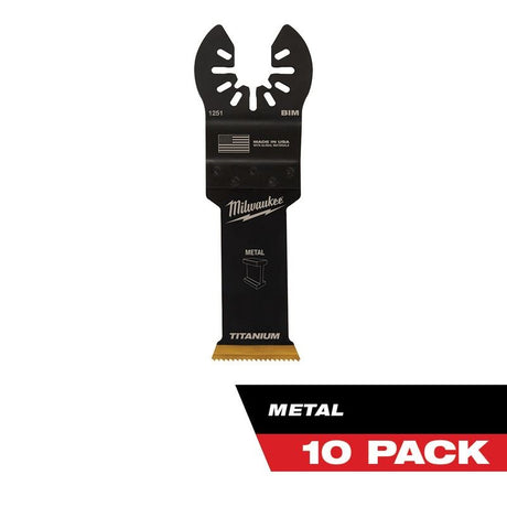 Milwaukee 49-25-1259 OPEN-LOK 1-1/8 in Titanium Enhanced Bi-Metal Metal Blades 10 Pk