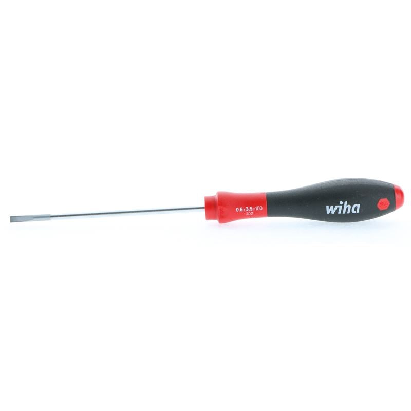 WIHA 30251 SoftFinish Slotted Screwdriver 3.5mm x 100mm