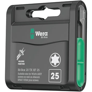 Wera 05057777001 Bit-Box 20 Tx Hf, Tx 20 X 25 Mm, 20 Pieces