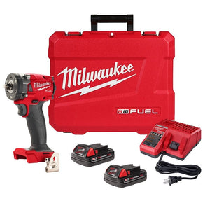 2854-22CT M18 FUEL 18 Volt Lithium-Ion Brushless Cordless 3/8 Compact Impact Wrench with Friction Ring Kit