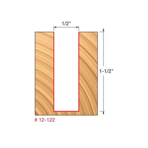 Freud | 12-122 1/2 (Dia.) Double Flute Straight Bit (Double Grind)