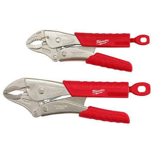 48-22-3402 7 in. & 10 in. TORQUE LOCK Curved Jaw Locking Pliers Set With Grip - 2 Piece