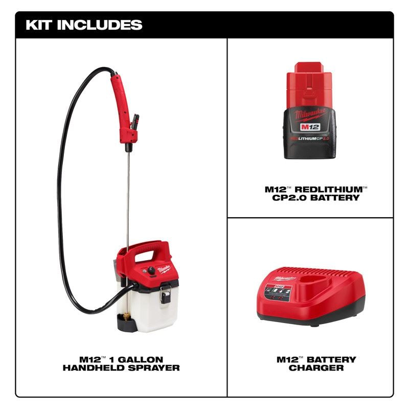 MILWAUKEE 2528-21G1 M12 1 Gallon Handheld Sprayer Kit