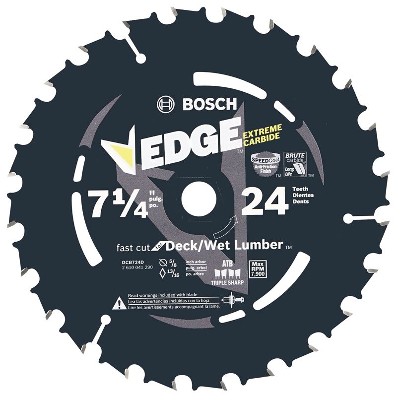 Bosch | DCB724D 7-1/4 In. 24 Tooth Edge Circular Saw Blade for Wet Lumber