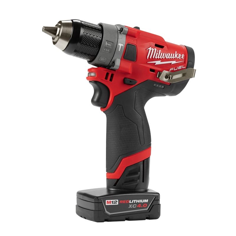 2504-22 M12 FUEL 12 Volt Lithium-Ion Brushless Cordless 1/2 in. Hammer Drill Kit