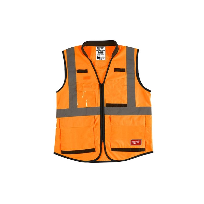 Milwaukee 48-73-5092 High Visibility Orange Performance Safety Vest - L/XL (CSA)