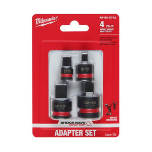 Milwaukee 49-66-6742 SHOCKWAVE Impact Duty 1/4in-1/2in Drive Adapter Set