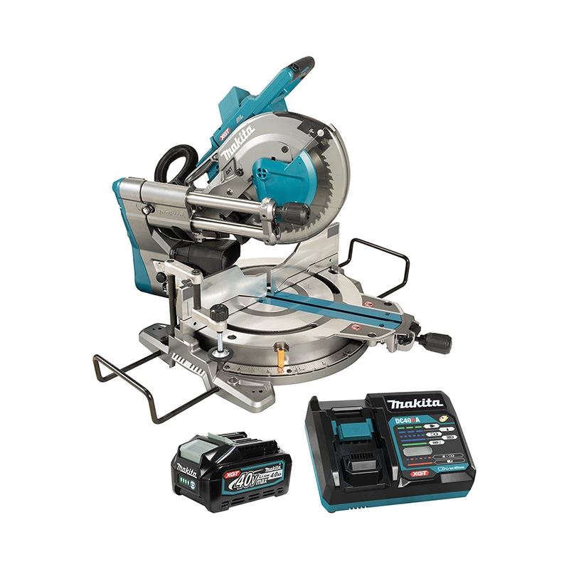 Makita LS004GM102 40V  XGT  10in Dual Compound Sliding Mitre Saw w/ AWS (4.0Ah Kit)