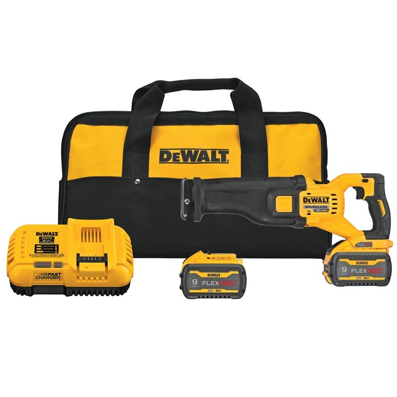 DEWALT DCS389X2 FLEXVOLT 60V MAX* Brushless Cordless Reciprocating Saw Kit