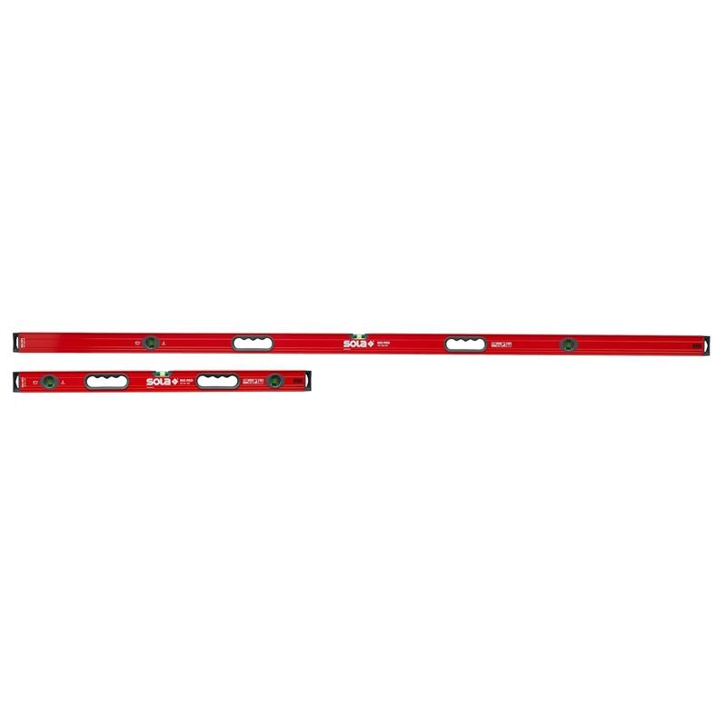 SOLA LSB7832M Big Red Box Beam Level, 3 Focus-60 Vials, 78 in & 32 in Jamb Set, Magnetic