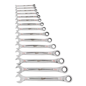 48-22-9416 Ratcheting Combination Wrench Set - SAE - 15 Piece