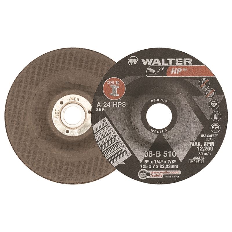 WALTER 08B510 HP GRINDING WHEEL  HP GRINDING WHEEL 5in X in X 7/8in T27