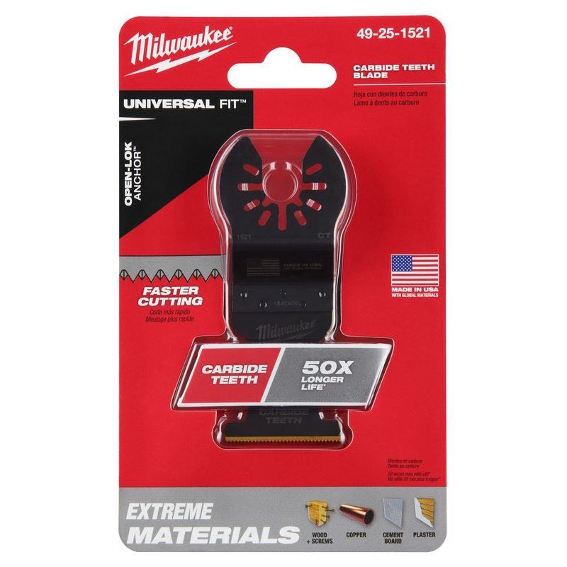 Milwaukee 49-25-1521 OPEN-LOK 1-3/8 in Titanium Enhanced Carbide Teeth Multi-Material Blade 1 Pk