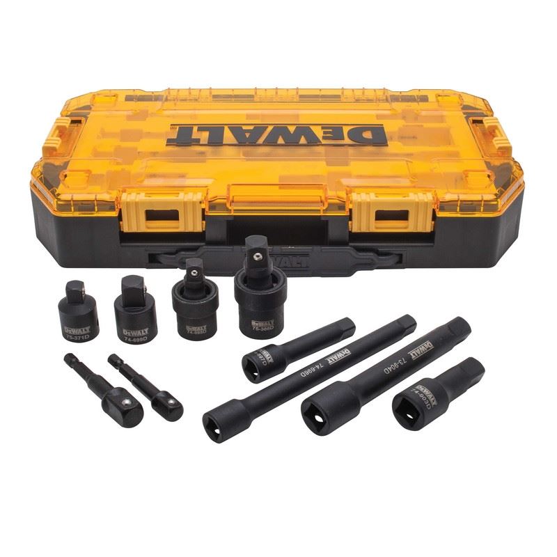 DEWALT DWMT74741 10pc 3/8 in and 1/2 in Drive Impact Socket Accessory Set