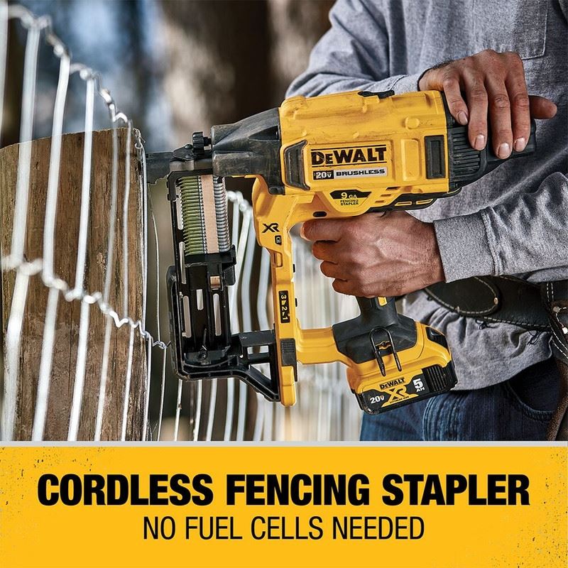 DEWALT DCFS950P2 20V MAX XR 9 GA Cordless Fencing Stapler Kit