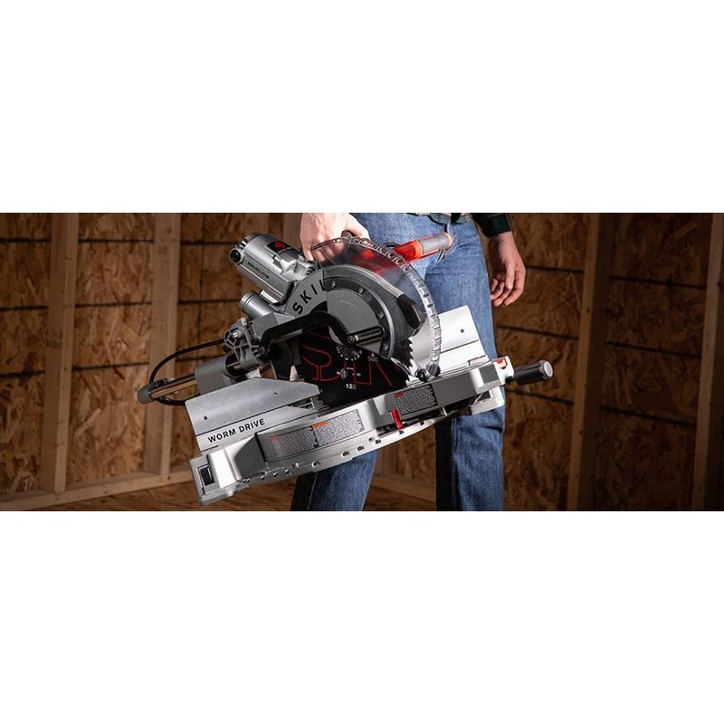 SKILSAW SPT88-01 12 In. Worm Drive Dual Bevel Sliding Miter Saw