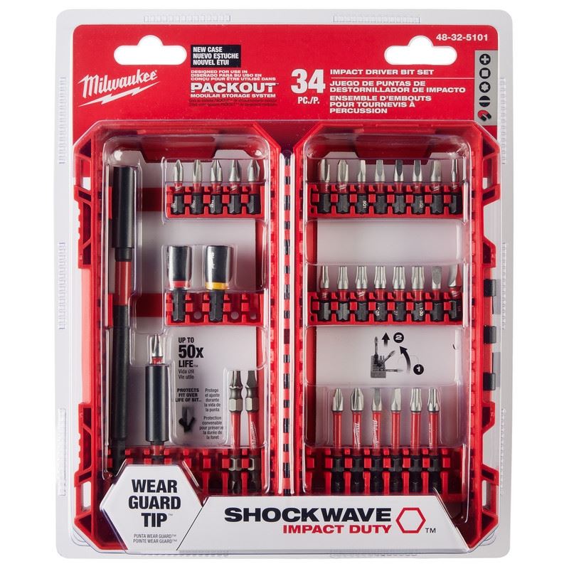 Milwaukee 48-32-5101 SHOCKWAVE Impact Duty Driver Bit Set- 34PC