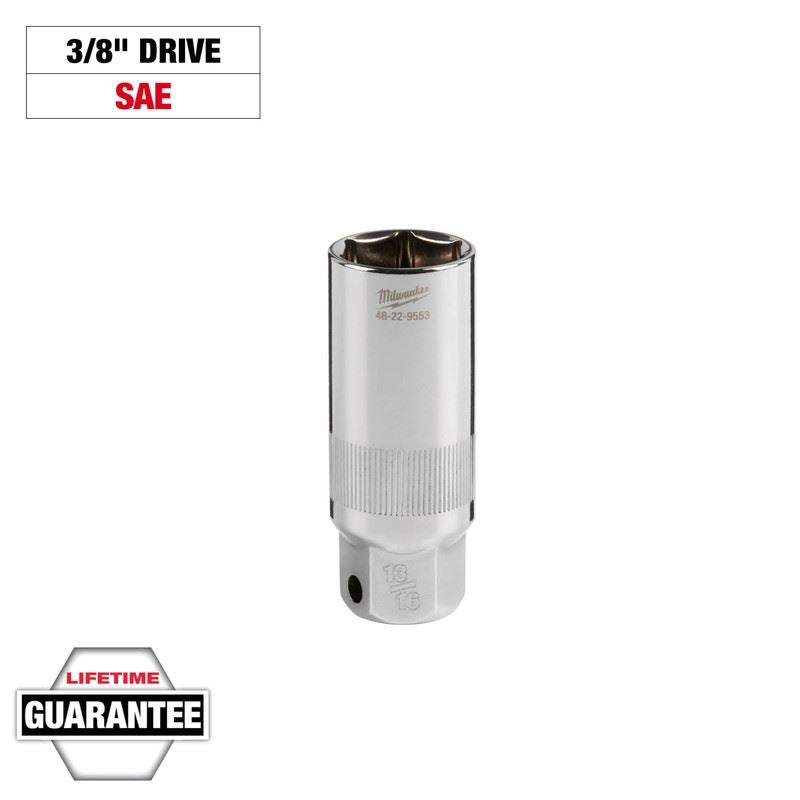 Milwaukee 48-22-9553 3/8in Drive 13/16in Spark Plug Socket