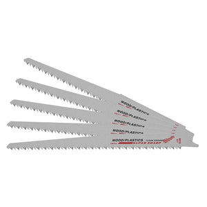 48-00-5016 9 in. 6 TPI Fleam Ground SAWZALL Blades - 5 Pack