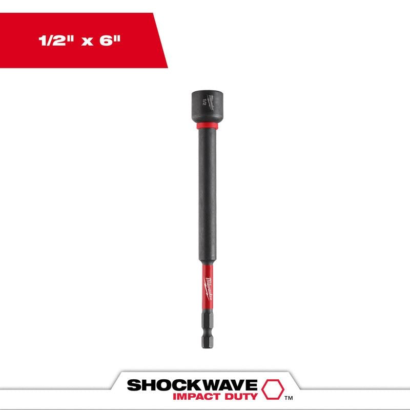 Milwaukee 49-66-4587 SHOCKWAVE Impact Duty 1/2in x 6in Magnetic Nut Driver