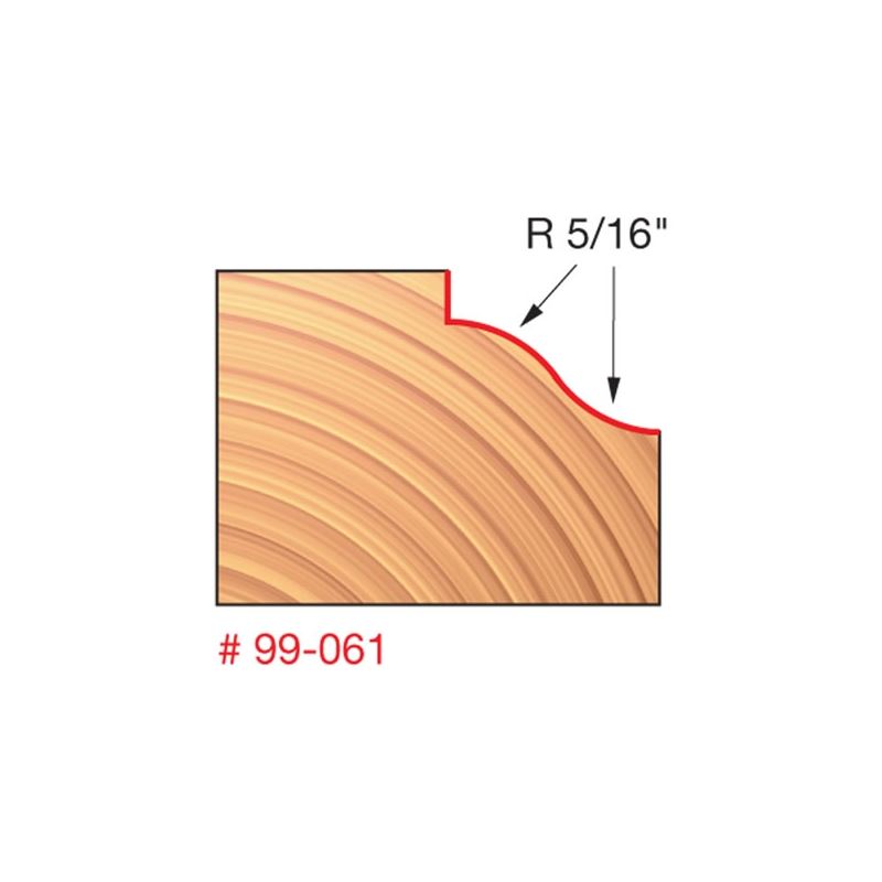 Freud | 99-061 1-1/2 (Dia.) Rail and Stile Profile Bit