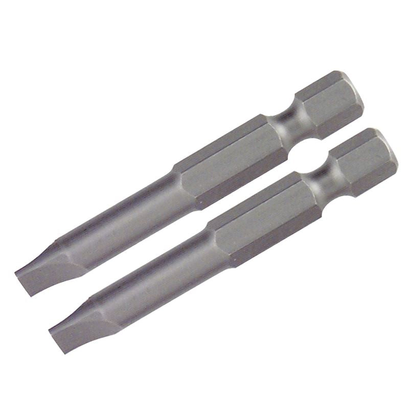 Wiha Slotted Power Bit 6.5 x 50mm Pack of 2 Bits