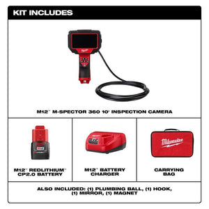 Milwaukee 2324-21 M12 M-Spector 360 10ft Inspection Camera