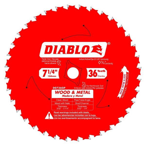 Diablo Wood and Metal Carbide Saw Blade