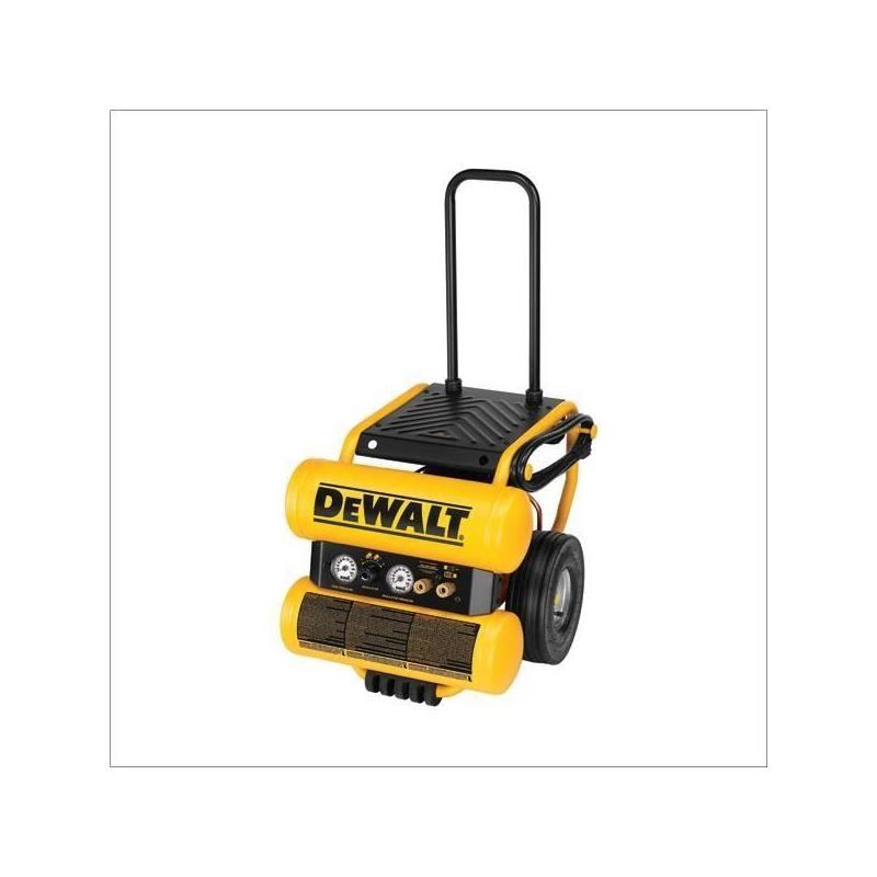 DEWALT | D55154 1.1 HP Continuous 4 Gallon Electric Wheeled Dolly-Style Air Compressor with Panel