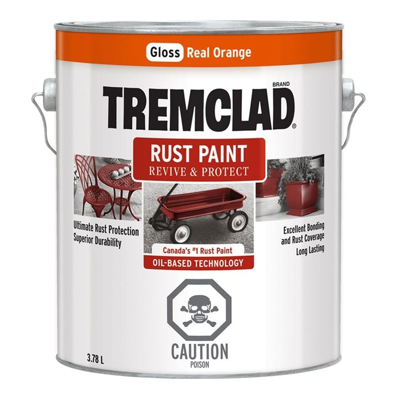 TREMCLAD Rust Paint 3.78L REAL ORANGE