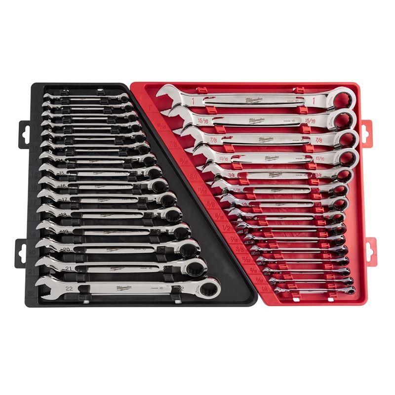 48-22-9416 Ratcheting Combination Wrench Set - SAE - 15 Piece