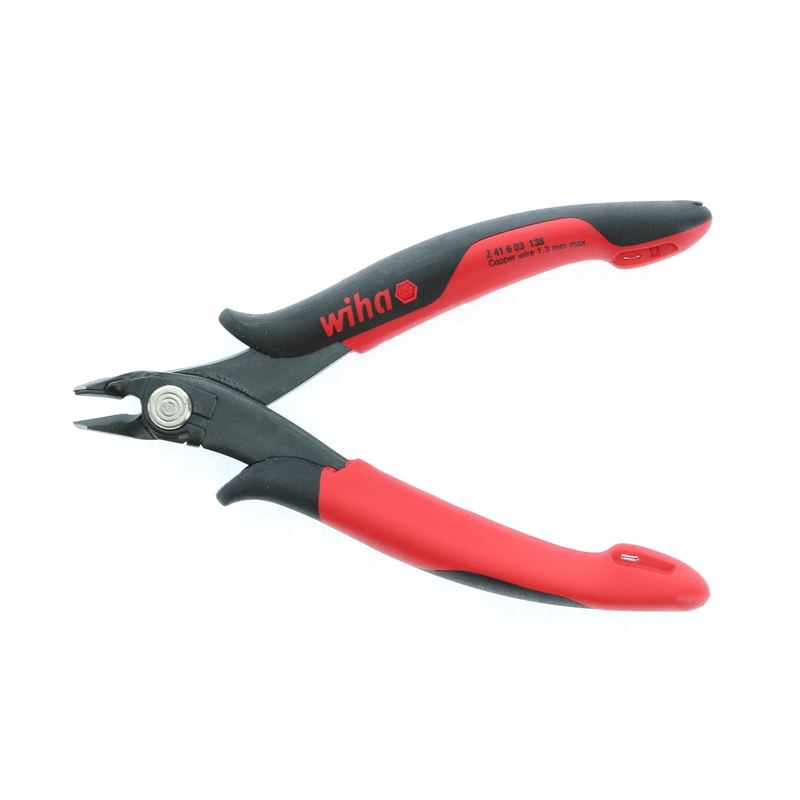 Wiha Electronic Diagonal Cutters Full Flush Wide Shape With Wire Holding Spring