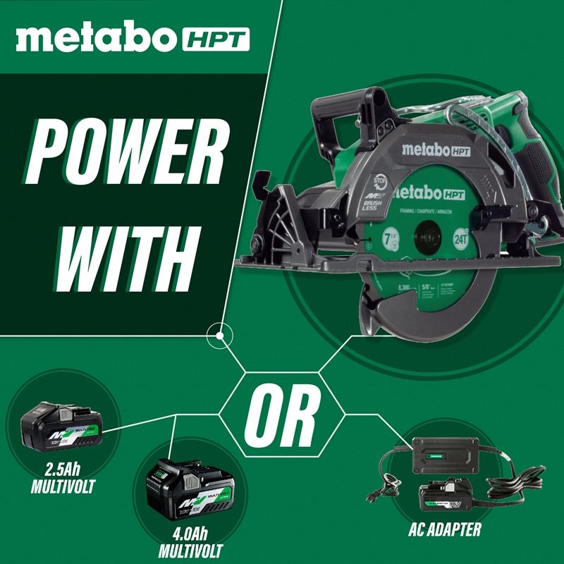 metabo HPT C3607DWA 36V MultiVolt 7-1/4 Inch Rear Handle Circular Saw