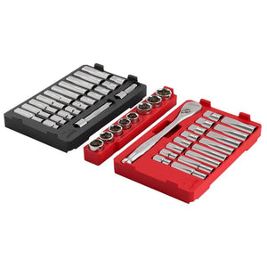 Milwaukee 48-22-9487 47pc 1/2in Drive Ratchet  Socket Set with PACKOUT Organizer