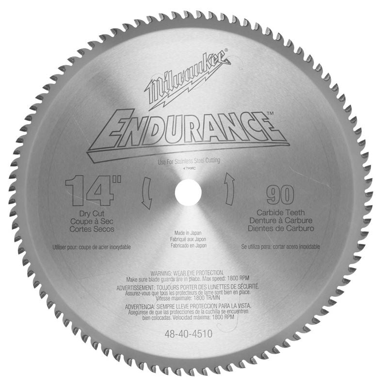 48-40-4510 14 in. 90 Tooth Dry Cut Carbide Tipped Circular Saw Blade