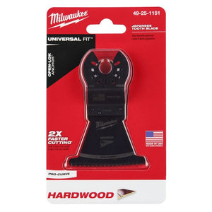 Milwaukee 49-25-1151 OPEN-LOK 2-1/2 in Hcs Japanese Tooth Pro-Curve Hardwood Blade 1 Pk