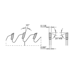 CMT 252.072.12 12 in Fine Finsh Saw Blade - 80T