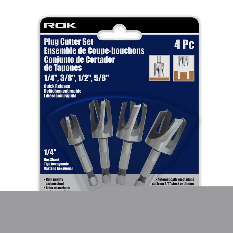 ROK 4PC PLUG CUTTER SET