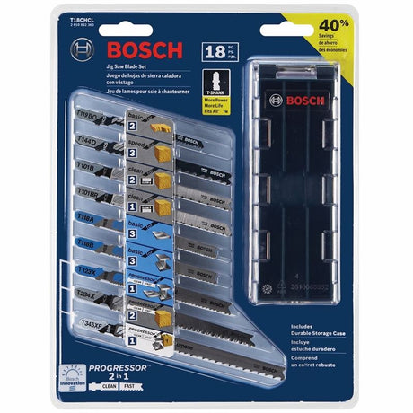 Bosch | T18CHCL 18 pc. T-Shank Wood and Metal Cutting Jig Saw Blade Set