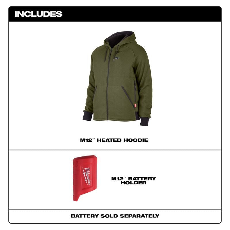 Milwaukee 306GN-20 M12 HEATED HOODIE - GREEN