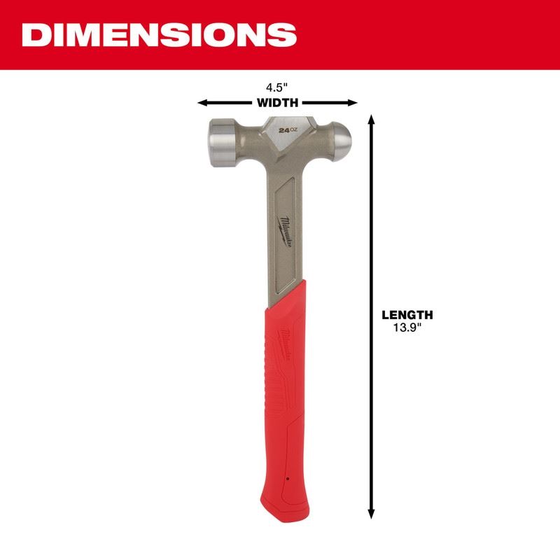 Milwaukee 48-22-9131 24oz STEEL BALL PEEN HAMMER